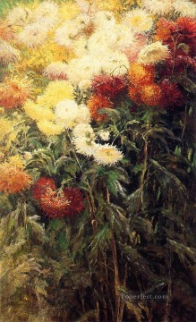 Flores Painting - Jardín de crisantemos en Petit Gennevilliers Impresionistas Gustave Caillebotte Impresionismo Flores